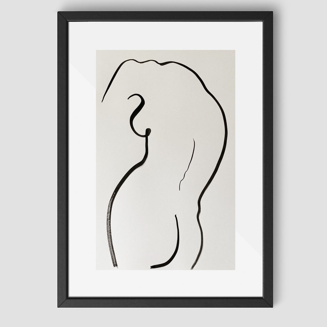 Shops ORIGINAL INK NUDE DRAWING UNFRAMED SIGNED